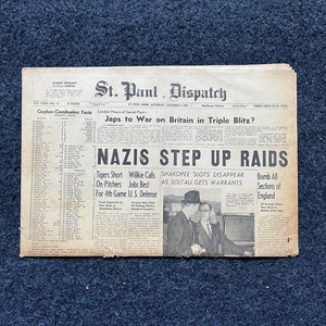 1940 Battle of Britain - Luftwaffe Bombing of London, Vintage WW2 Gifts, World War 2 Memorabilia, Military Gifts, Gifts for Him
