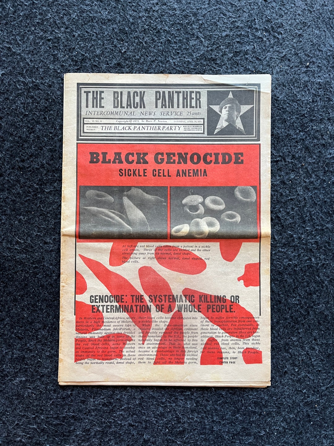 1971 Sickle Cell Anemia Black Panther Political Party Education Art 1971-sickle-cell-anemia-black-panther-political-party-education-art