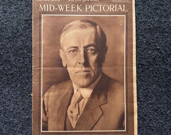 Sección del periódico Woodrow Wilson de la Primera Guerra Mundial: Recuerdos originales de la década de 1910