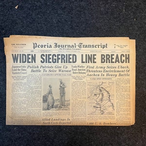 Best of the Rest - Late WW2 European Theatre Newspaper - Original Vintage World War 2 Memorabilia Newspaper - US Allied Forces Liberate WWII