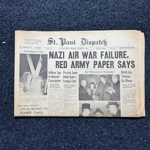 1940 Battle of Britain - Luftwaffe Bombing of London, Vintage WW2 Gifts, World War 2 Memorabilia, Military Gifts, Gifts for Him