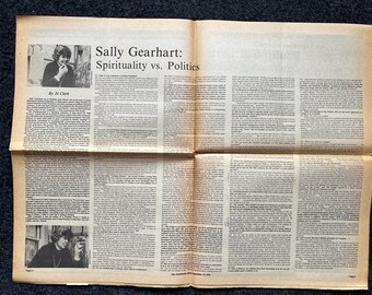 1980s LGBT Sally Gearhart Newspaper, LGBTQIA Memorabilia, Queer