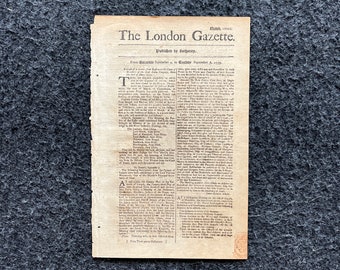 1779 British East India Company, London Gazette, Geschichtswandkunst, Originale antike Broschüre, Geschichte des amerikanischen Präsidenten und Wanddekoration