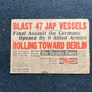 WW2 Battle of Iwo Jima, Nimitz Battles Japanese Fleet, US Military Gifts, WW2 Memorabilia World War 2 Newspapers, WW2 Gifts, Pacific War