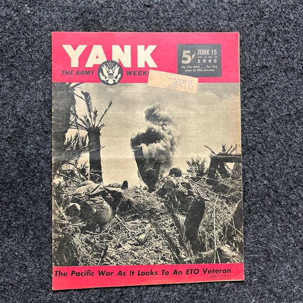 1945 WW2 Yank Magazine Collectible Military Magazine Memorabilia, Gifts for Him, Anniversary Gifts, Vintage Military Wall Decoration, Army