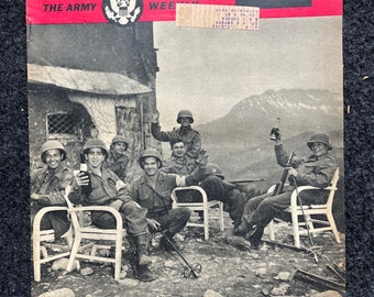 1945 US Propaganda WW2 Yank Magazine Collectible Military Magazine Memorabilia, Anniversary Gifts for Him, Vintage Military Wall Decoration