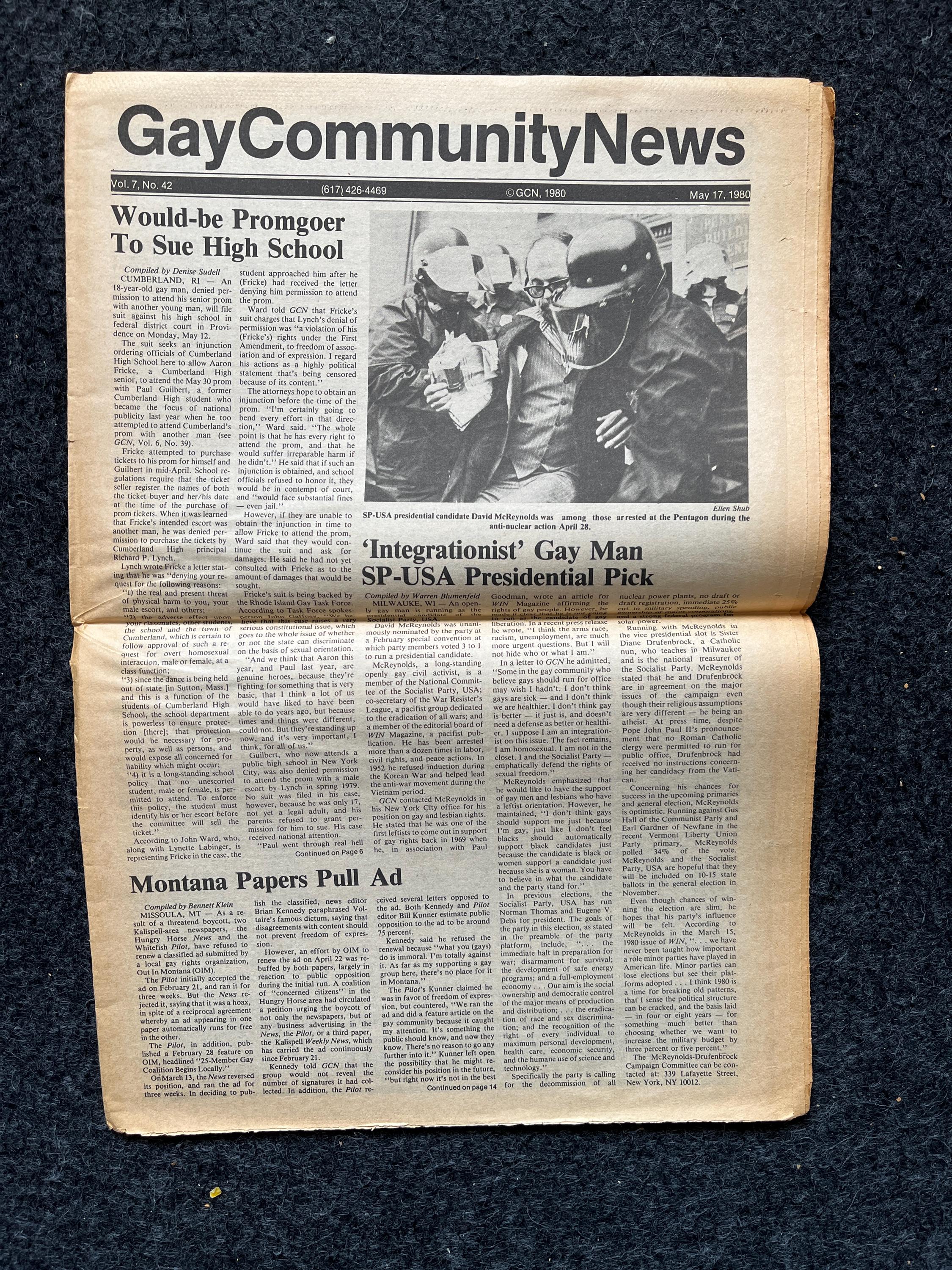 1980s LGBT Newspaper, LGBTQIA Memorabilia, Queer Gifts Artworks