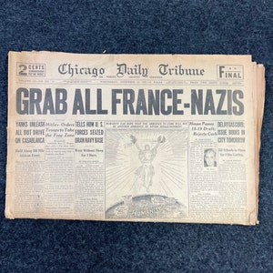 WW2 France Surrenders to Germany - DAY OF - Vintage WW2 Memorabilia, French History World War 2 Propaganda, European History