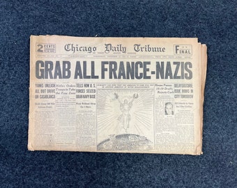 WW2 France Surrenders to Germany - DAY OF - Vintage WW2 Memorabilia, French History World War 2 Propaganda, European History