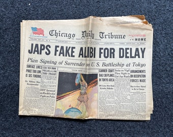 Vintage WWII Newspaper 