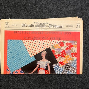 1935 Vintage New York Fashion Guide - Damen Damen Mode Baumwolle Röcke - Shopping Guide - Vintage Mens Style Guide