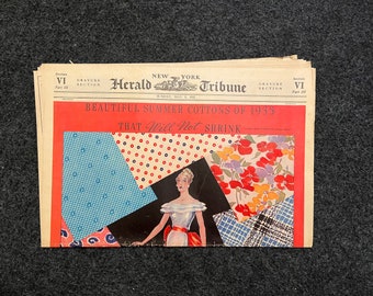 1935 Vintage New York Fashion Guide - Damen Damen Mode Baumwolle Röcke - Shopping Guide - Vintage Mens Style Guide