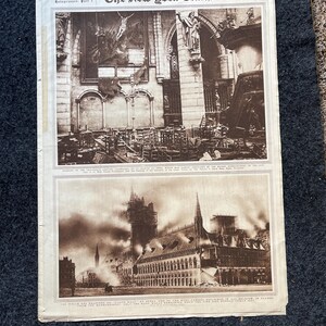 第一次世界大戦のヴィンテージ新聞写真セクション、第一次世界大戦の記念品とギフト、歴史とオタクのお土産、ヴィンテージのオリジナル新聞