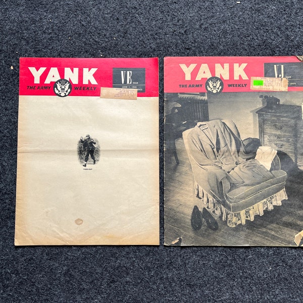 WW2 Start and End of WW2 in Europe - VE Day Germany Defeated - Original Vintage Newspaper Military Memorabilia World War 2 Gifts for Him
