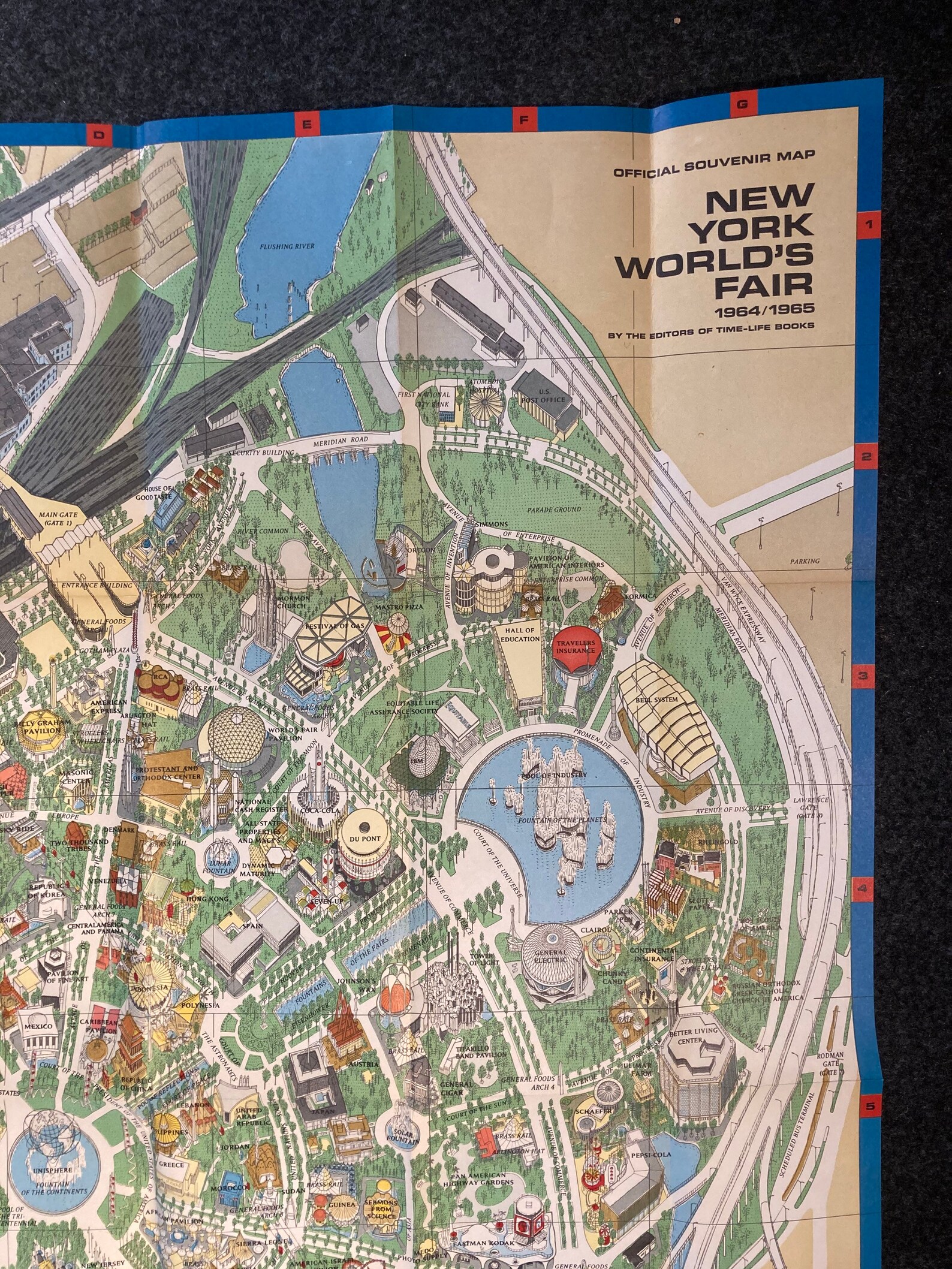1964 New York Worlds Fair Official Map Souvenir Map of  Etsy