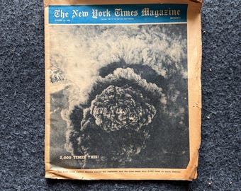 Bombardeo atómico de Hiroshima, Segunda Guerra Mundial, 1945: recuerdos de la Segunda Guerra Mundial, propaganda de la Segunda Guerra Mundial, artículos de colección de periódicos antiguos, regalos militares, Buck Rogers.