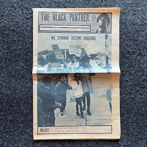 1971 Affordable Housing Black Panther Political Party, Black Excellence, Civil Rights Memorabilia, Chinese Souvenirs Memorabilia, Propaganda
