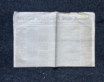 Subvención general para la presidencia de 1866, obsequios republicanos, historia de la guerra civil, obsequios de historia estadounidense, periódico vintage original, arte de la presidencia