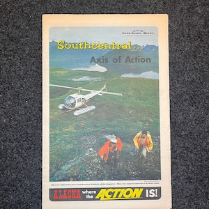 1960s Fairbanks Alaskan Vintage Newspapers Alaskan Railroad - Vintage Travel Posters -Americas Last Frontier - Historia de Alaska