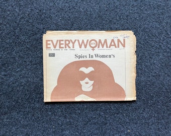 Vintage 1970s Feminist Newspaper, Everywoman 2nd Wave Feminism, LGBTS Memorabilia, Feminist Gifts, Female Empowerment, Gifts for Women,