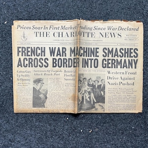 1939 WW2 French Army Invades Germany - Invasion of Poland, Fall of France, WW2 Memorabilia, World War 2 Gifts, History Gifts, WW2 Propaganda
