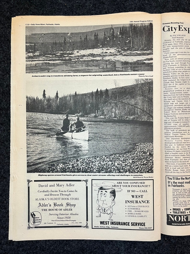 1960s Fairbanks Alaskan Vintage Newspapers AIR Alaska Etsy