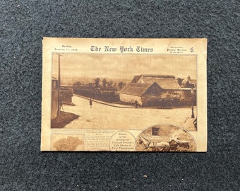 1920 Irish Independence, Assassination Attempt of Sir Jon French, Vintage Newspaper History and Artwork, Original History Memorabilia,