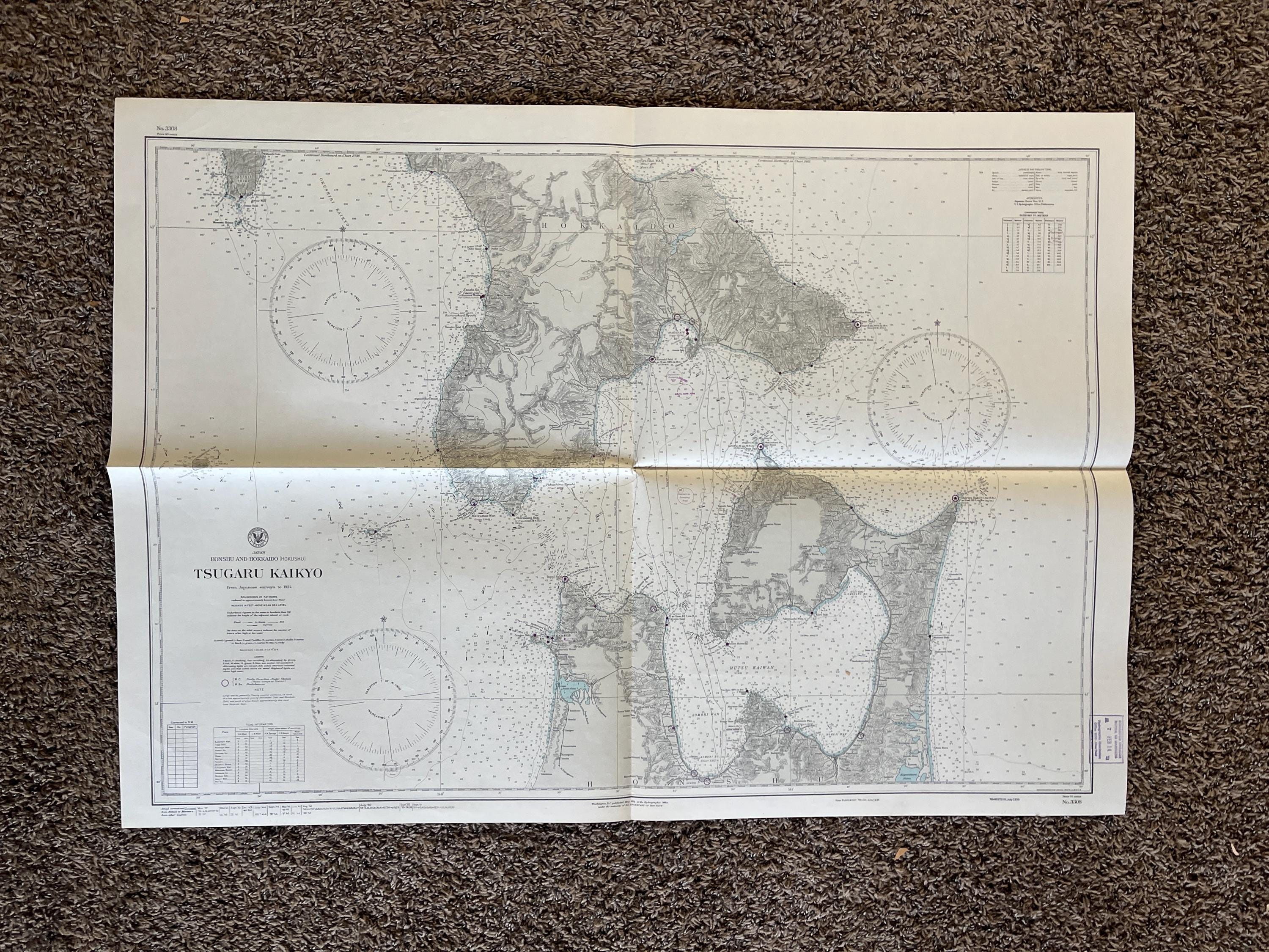 1943 Tokyo Topographical Map: Vintage Japanese Wall Art (32 x 46)