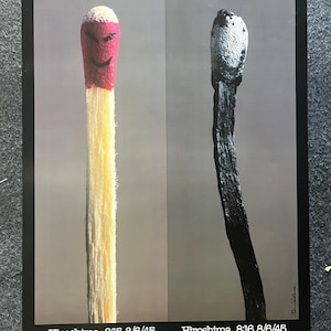 Cartel de propaganda original contra la guerra nuclear de Hiroshima de 1985, cartel de paz cuáquero, cartel vintage de la URSS, carrera espacial de la Guerra Fría,