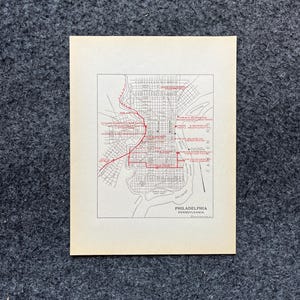 1930s Philidelphia Railroad Maps, Original Atlas Page, Industrial Railroad decor, Vintage Wall Decor, Collectible Art, Antique Gift for Him,