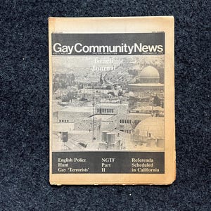 1980s Israel Jewish LGBT Newspaper, LGBTQIA Memorabilia, Queer Gifts Artworks, Lesbian gift, Trans Rights, Gay Books Magazines,