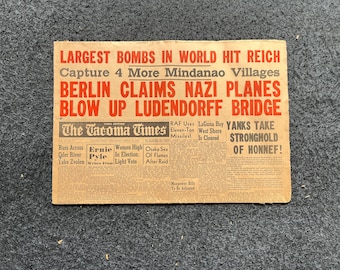 Best of the Rest - Late WW2 European Theatre Newspaper - Original Vintage World War 2 Memorabilia Newspaper - US Allied Forces Liberate WWII