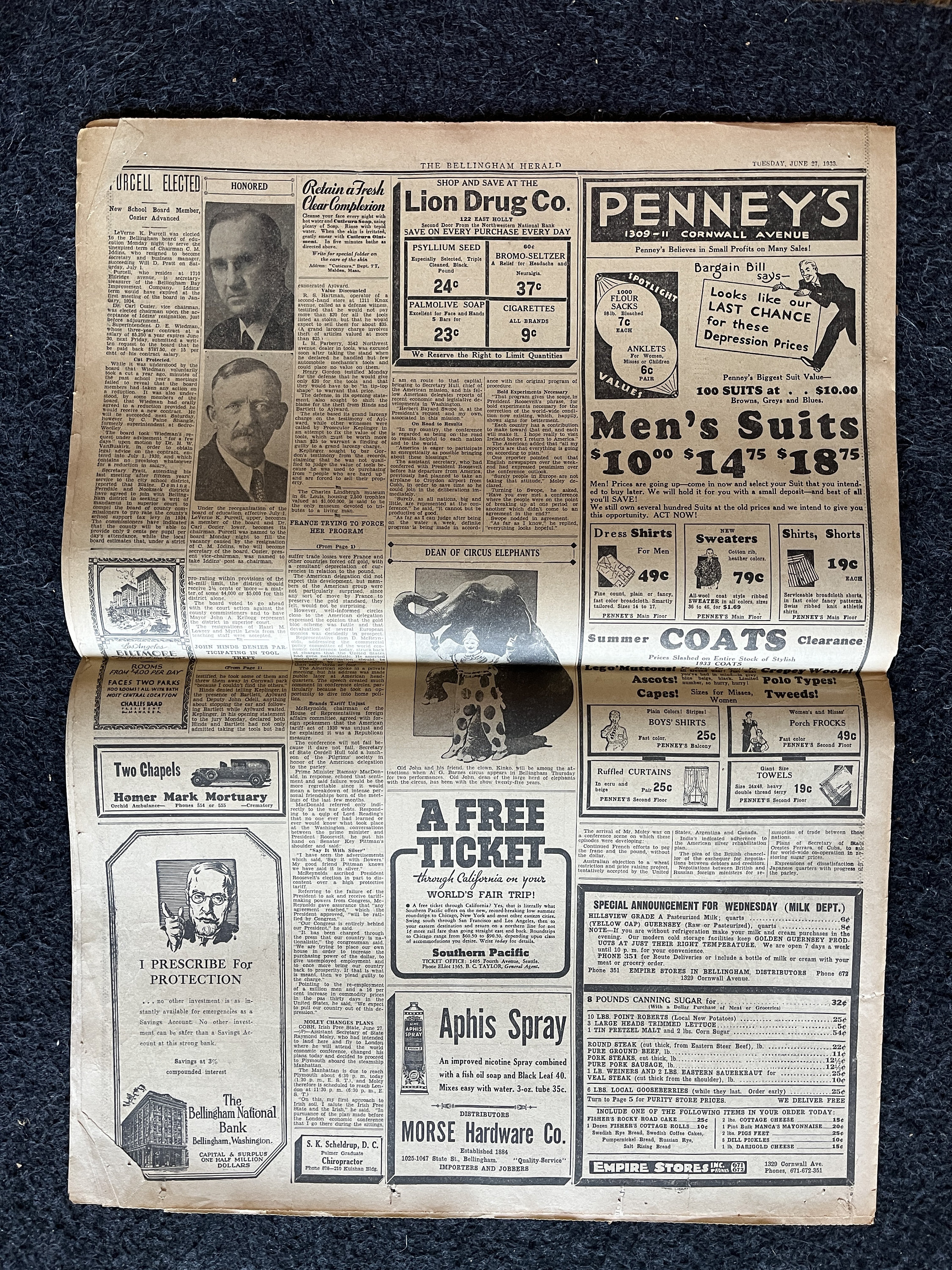 1933 American Dustbowl Great Depression Newspapers - Agriculture
