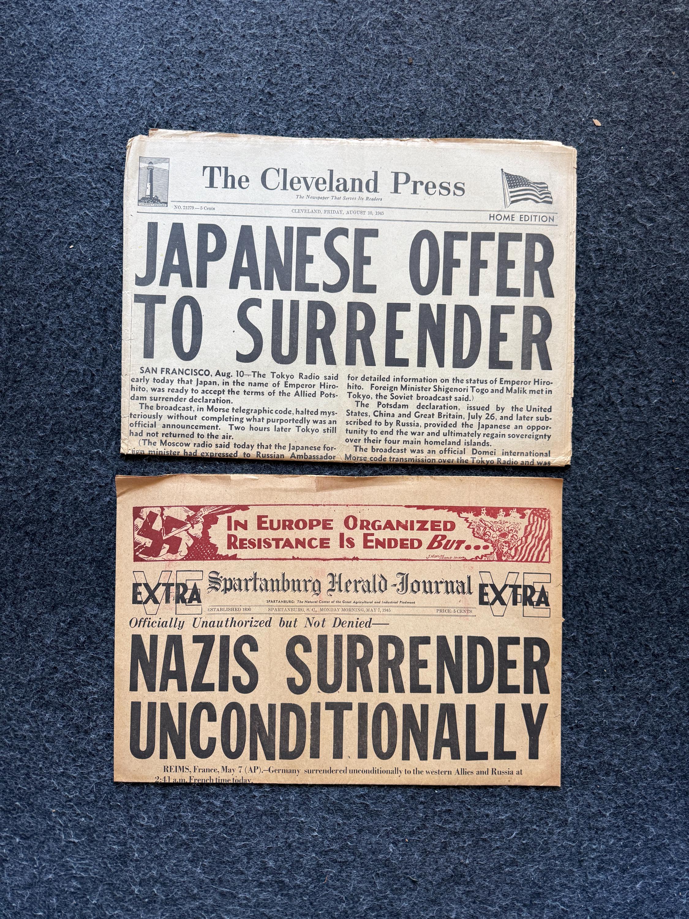 Japan Surrenders Newspaper - Etsy