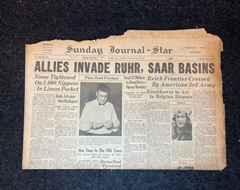 Best of the Rest - Late WW2 European Theatre Newspaper - Original Vintage World War 2 Memorabilia Newspaper - US Allied Forces Liberate WWII