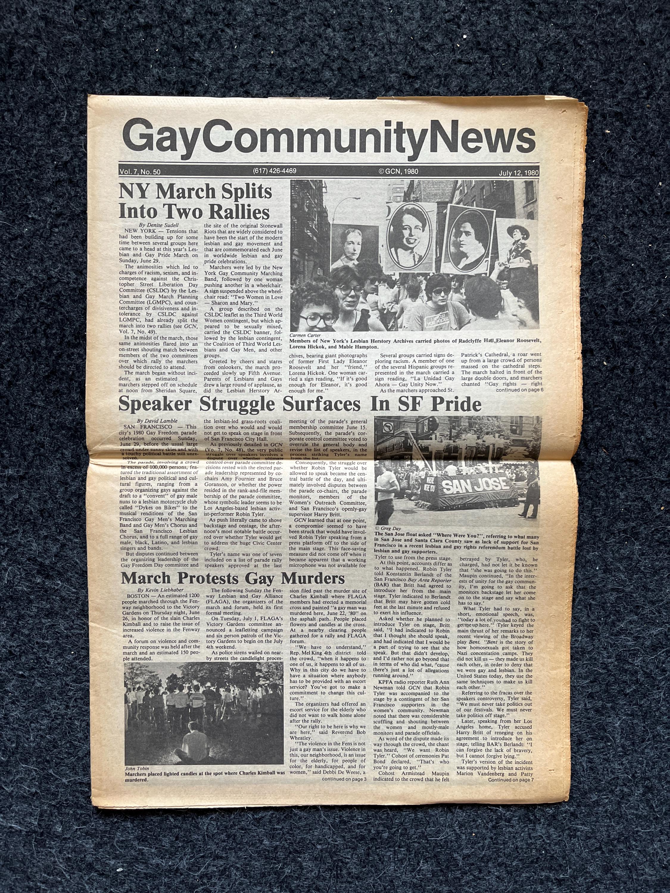 Vintage 1980s Boston LGBT Newspaper, LGBTQIA Memorabilia, Queer