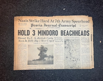 Best of the Rest - Late WW2 European Theatre Newspaper - Original Vintage World War 2 Memorabilia Newspaper - US Allied Forces Liberate WWII
