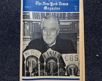1944 WW2 Magazine Section - Original Vintage Newspaper, Military History Gifts, Historic gifts, WW2 Memorabilia