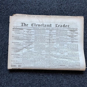 Original 1876 General Custers Last Stand, Battle of Little Bighorn Wild West Gifts, Vintage Newspaper US Civil War Military Gifts, Husband