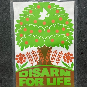 Original 1980s Quaker Peace Poster, Vintage USSR Poster Peaceful USSR, Cold War Space Race, Wall Decor