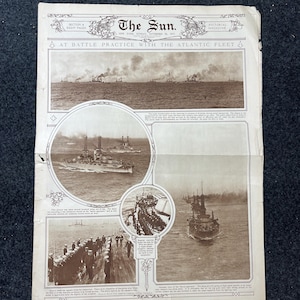 第一次世界大戦のヴィンテージ新聞写真セクション、第一次世界大戦の記念品とギフト、歴史とオタクのお土産、ヴィンテージのオリジナル新聞