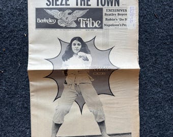 1970s Berkeley Tribe CounterCulture Black Panther Party, Underground Vintage Newspaper, Juneteenth Celebration, California Souvenirs