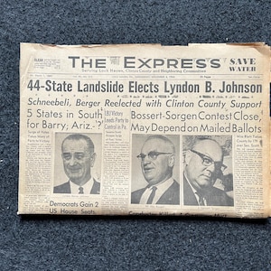 1964 Lyndon B Johnson zum neuen Präsidenten gewählt, John F. Kennedy Attentats-Verschwörung, US Präsidentin Politk