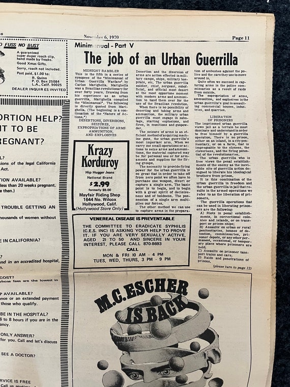 1970s Counterculture LGBT Los Angeles Free Press, Black Panther