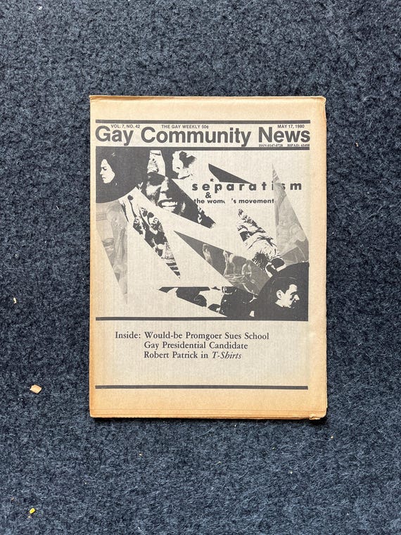 1980s LGBT Newspaper, LGBTQIA Memorabilia, Queer Gifts Artworks