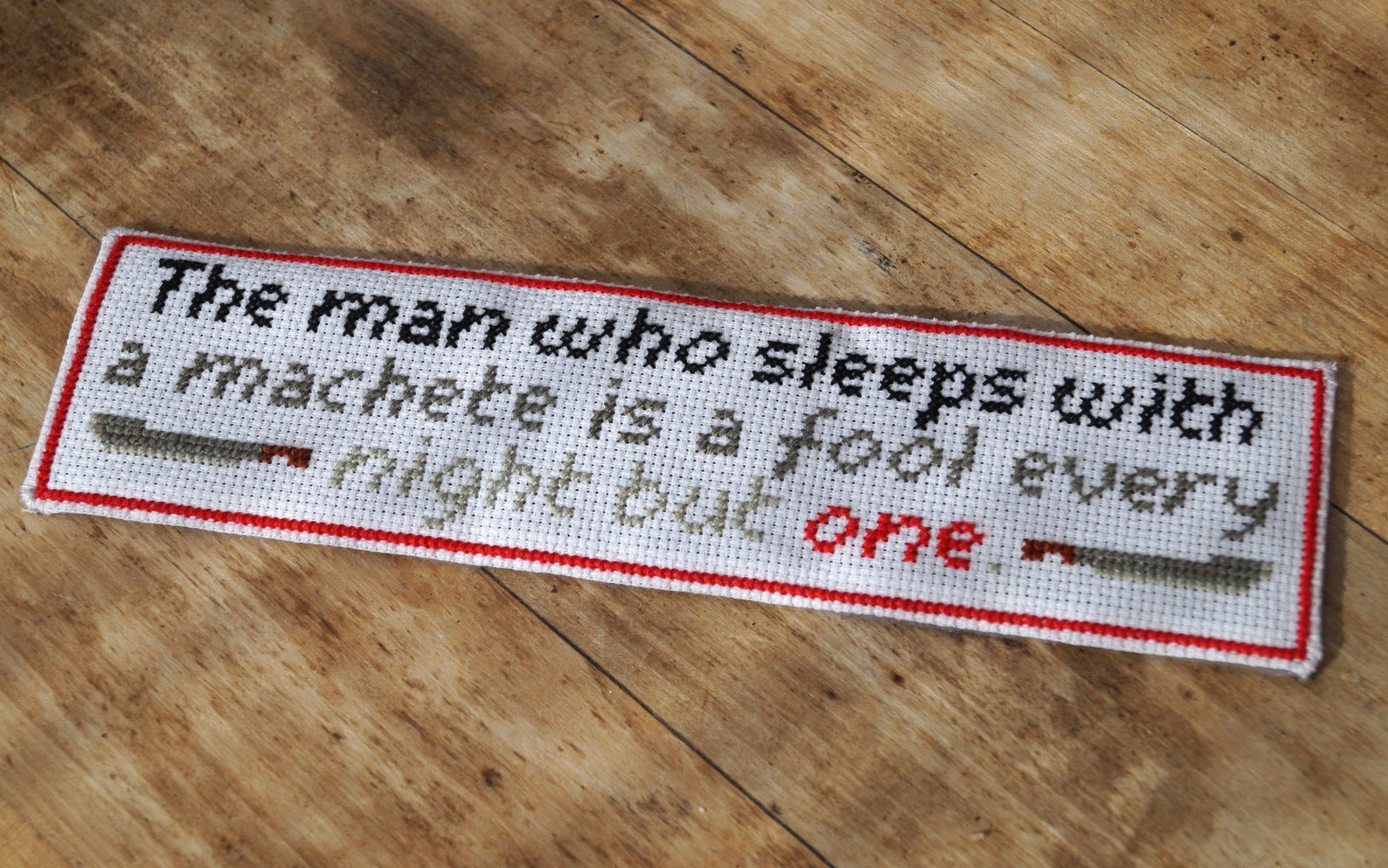 The Man Who Sleeps With a Machete Mbmbam Quote Bookmark | Etsy - A Man Who Sleeps With A Machete