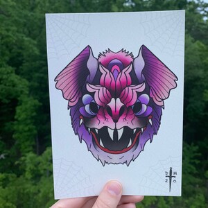 Bat Tattoo Art Print
