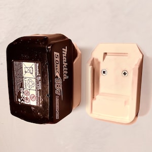 MAKITA-BATTERIJHOUDER &quot;Wandmontagetype&quot; 18v-batterijen met klikmechanisme - op maat gemaakte 3D-geprinte Makita-batterijbeugels