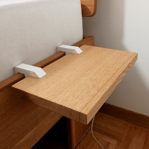 Bedside Shelf for Dorm, Bunk, and Loft Beds | Hook On, Hanging Bed Side Tray Floating Table