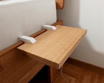 Bedside Shelf for Dorm, Bunk, and Loft Beds | Hook On, Hanging Bed Side Tray Floating Table
